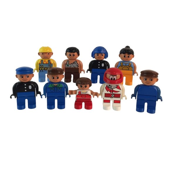 Lego Other - Vintage Lego Duplo Figures Bob Builder Caveman Police Construction Girl Boy Lot